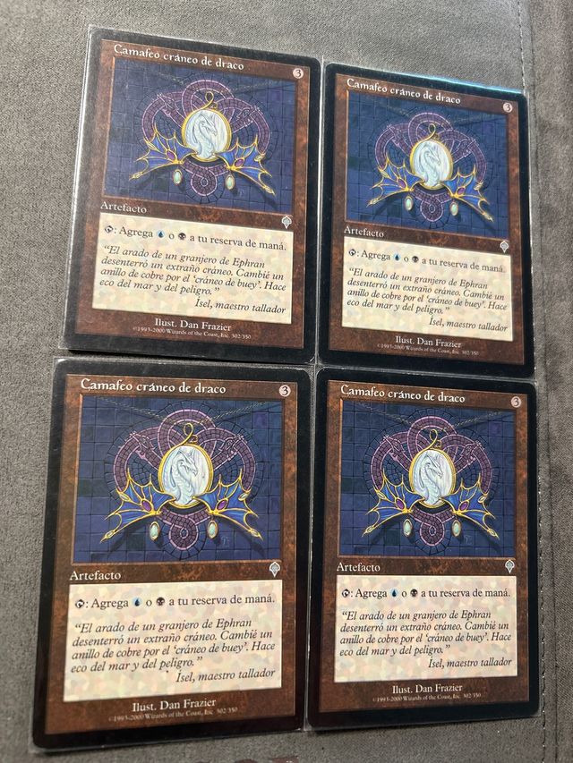 4x Camafeo Cráneo de Draco - Magic The Gathering