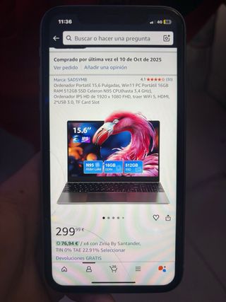 Portátil Sadsymb 16GB RAM 512GB SSD