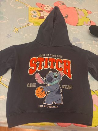 Sudadera Infantil Stitch Baloncesto Azul talla 5