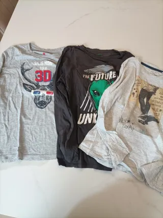 Lote 3 Camisetas Niño Manga Larga talla 11/12