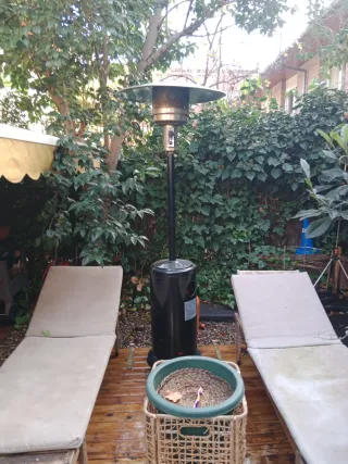 Estufa seta exterior para bares y terrazas