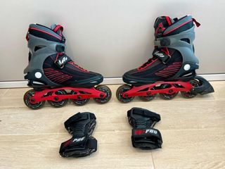 Patines K2 en línea negros y rojos