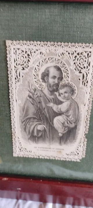 Cuadro religioso estampas troqueladas