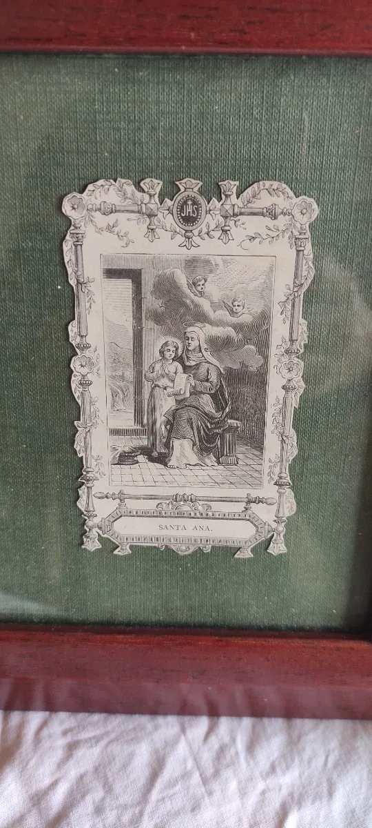 Cuadro religioso estampas troqueladas