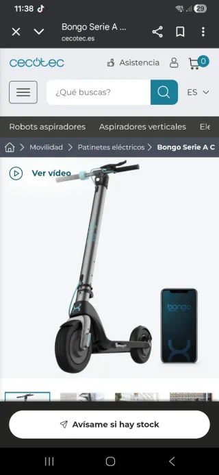 2 Patinetes eléctrico Cecotec Bongo