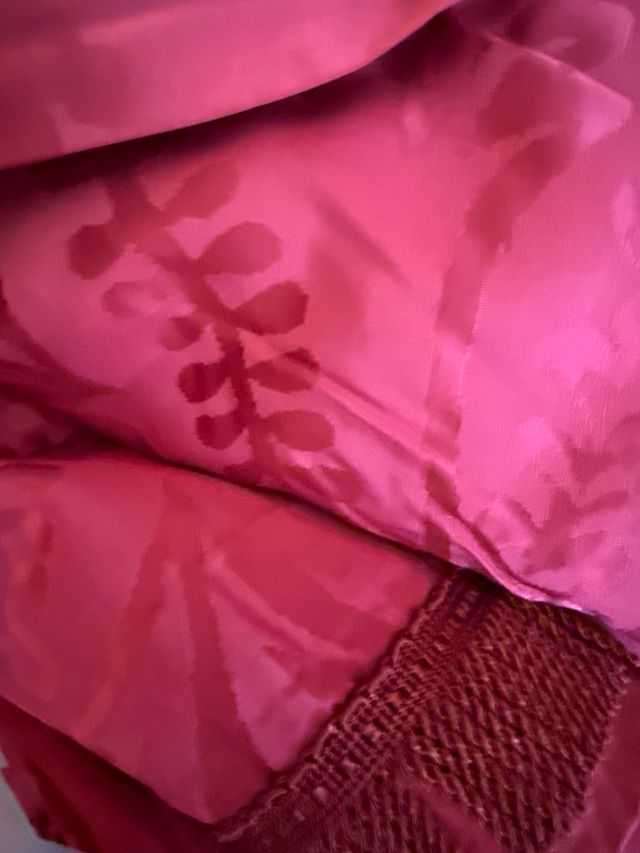 Cortinas (3) Damasco Rojo/Granate Años 70