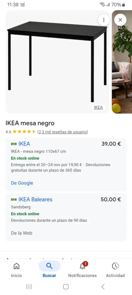 2 Mesas IKEA Negras