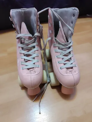 Patines 4 ruedas talla 37 niña rosa