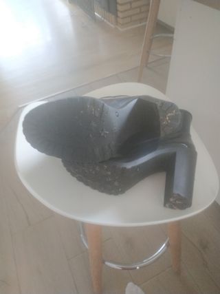 Botas de lluvia tacón azul marino