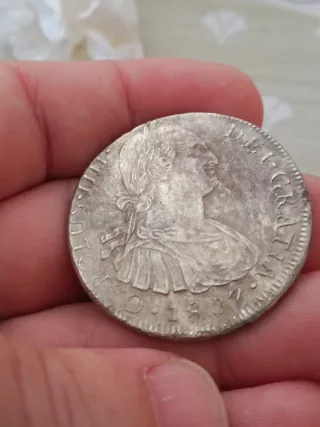 8 Reales Carlos IV Lima, moneda de pecio