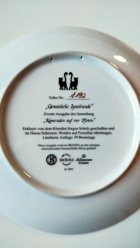 Piatto decorativo da collezione gattini