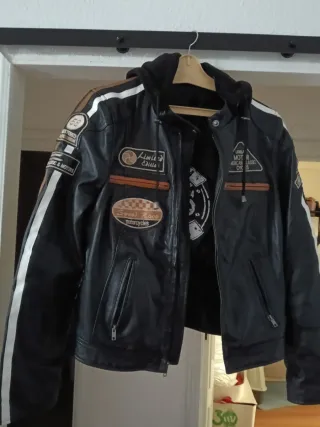Chaqueta de cuero de moto