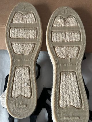 Alpargatas Negras Talla 39 Hechas en España