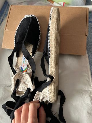 Alpargatas Negras Talla 39 Hechas en España