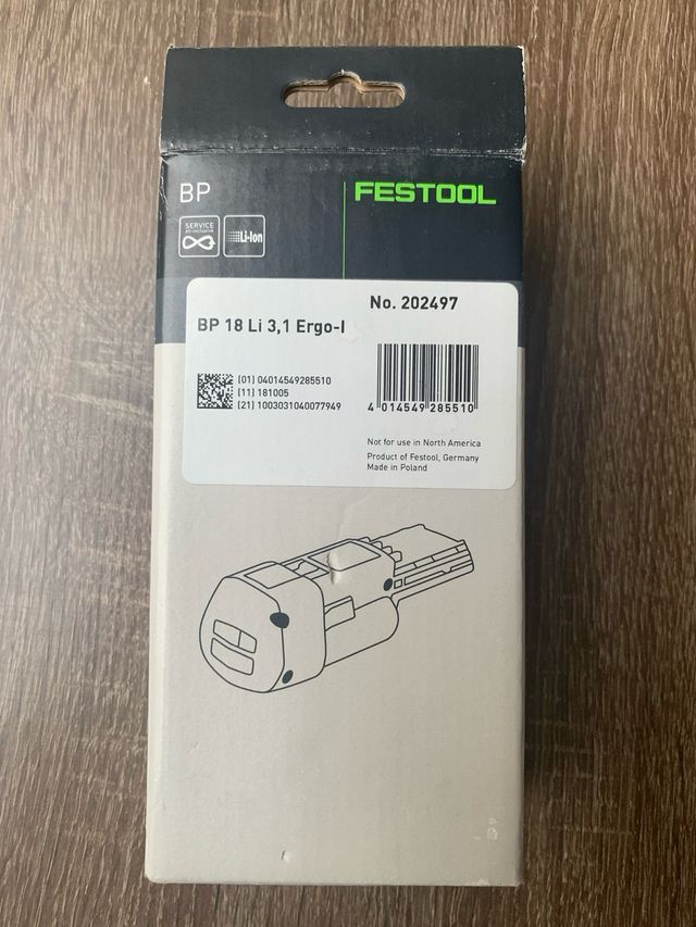 Batería Festool BP 18 Li-Ion 3,1 Ah