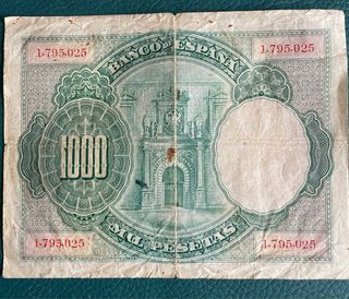Billete 1000 Pesetas 1925 El Banco de España