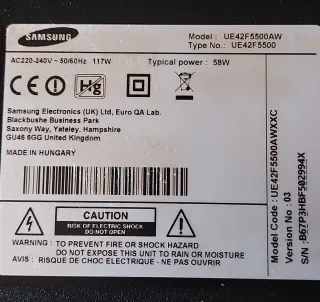 T-CON Samsung TV UE42F5500