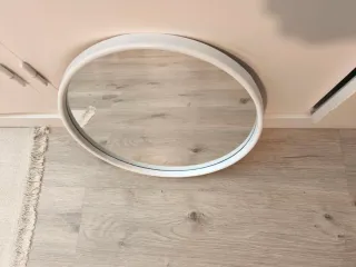 Espejo redondo marco blanco 40 cm