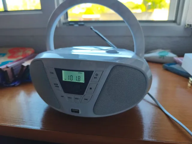 Radio CD Portátil Blanco