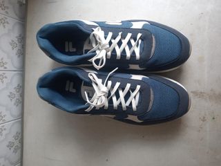 Zapatillas Fila Talla 45 Hombre Azul Blanco