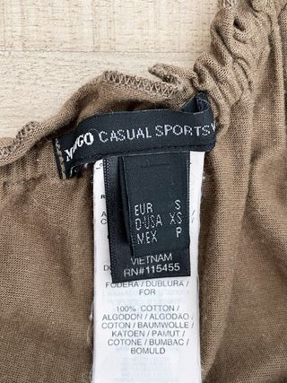 Vestido Mango caqui talla S