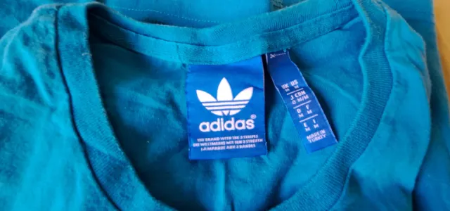 Camiseta Adidas Talla M Azul y Multicolor