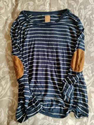 Jersey Rayas Azul y Blanco Mujer