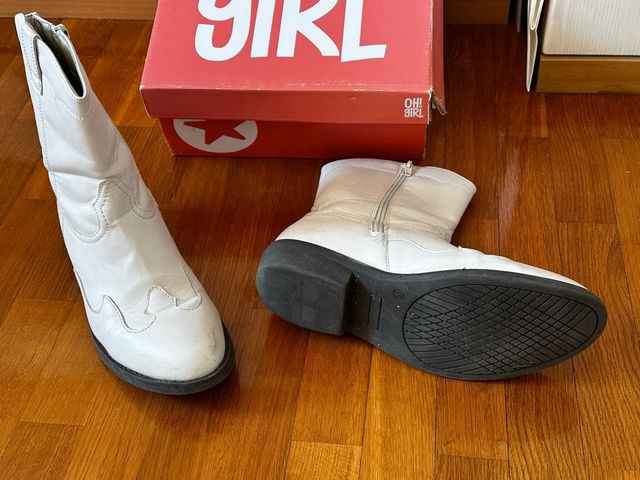 Botas camperas OH! GIRL blancas niña