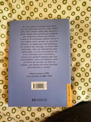 Libro Contos por palabras de Agustín Fernández Paz