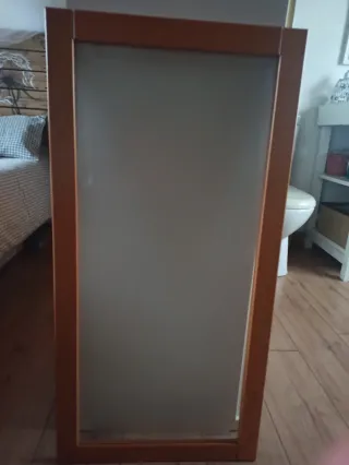 2 puertas cristal mate con bisel