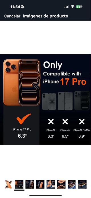 Funda Transparente iPhone 17 Pro