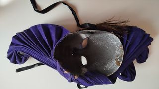 Maschera Veneziana Artigianale Viola