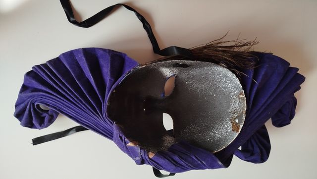 Maschera Veneziana Artigianale Viola