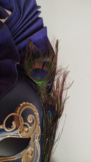 Maschera Veneziana Artigianale Viola