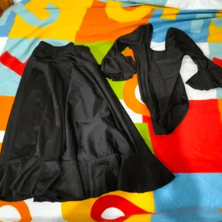 Falda y Malla Flamenco Negra niña