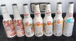 Lotto di 7 bottiglie in alluminio Islena diverse