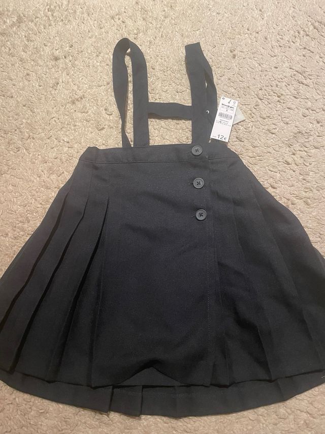 Falda- uniforme nueva de tirantes plisada 5 años