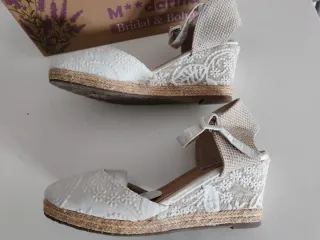 Sandalias nuevas de Novia Boho de esparto Talla 39