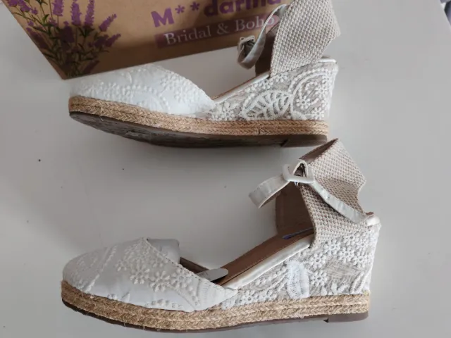Sandalias nuevas de Novia Boho de esparto Talla 39