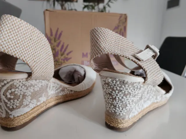 Sandalias nuevas de Novia Boho de esparto Talla 39