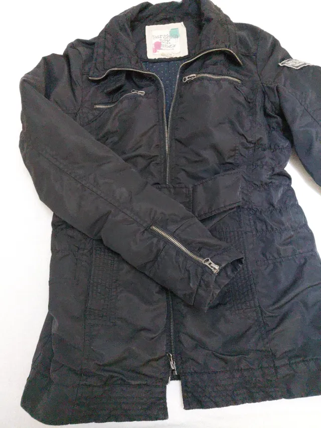 Cazadora Bershka Mujer Negra Talla M