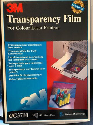 Foglio di trasparenza 3M CG3710 per stampanti laser