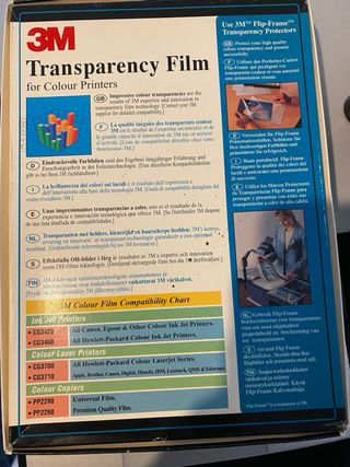 Foglio di trasparenza 3M CG3710 per stampanti laser