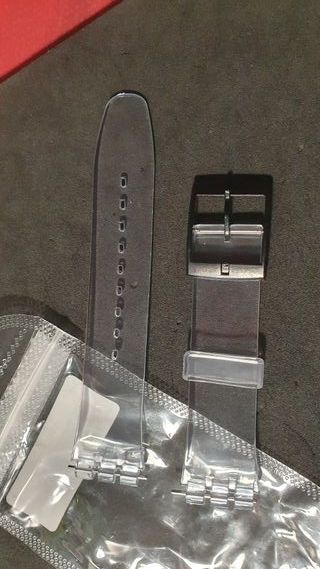 Cinturino nuovo trasparente per Swatch, misura 19m