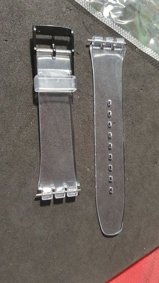 Cinturino nuovo trasparente per Swatch, misura 19m