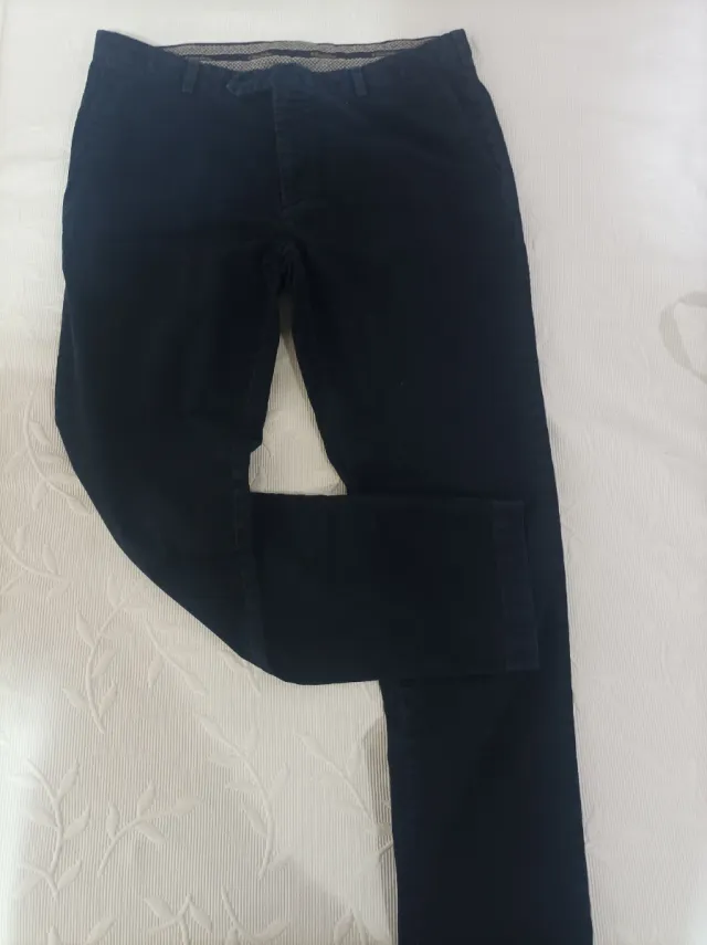 Pantalón de pana azul oscuro Brooks Brothers