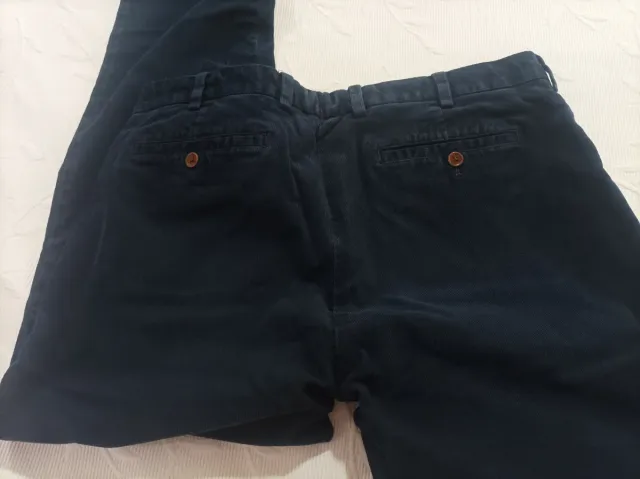Pantalón de pana azul oscuro Brooks Brothers