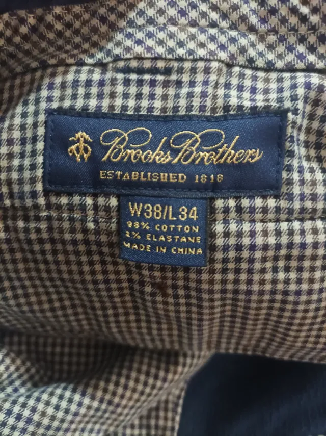 Pantalón de pana azul oscuro Brooks Brothers