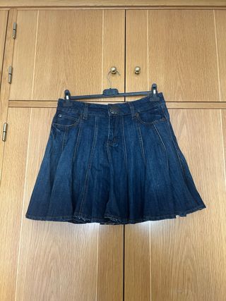 Falda vaquera Blanco – estilo vintage (talla 38)