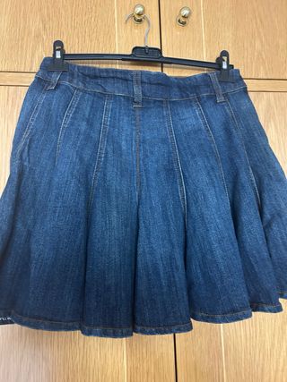 Falda vaquera Blanco – estilo vintage (talla 38)